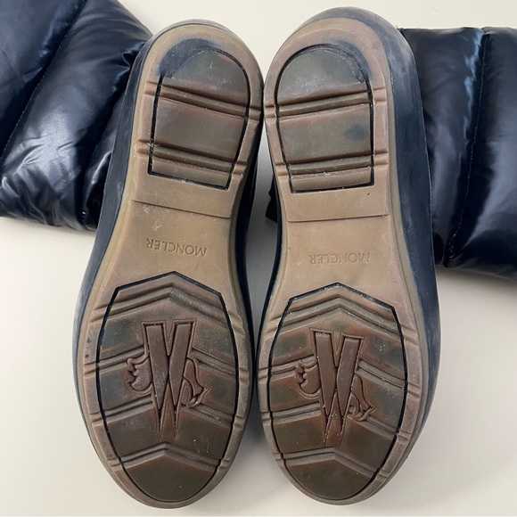 MONCLER Nimble Puffer Down Wedge Knee High Black Boots Snow Women’s Size 40/US 9 - Picture 8 of 16